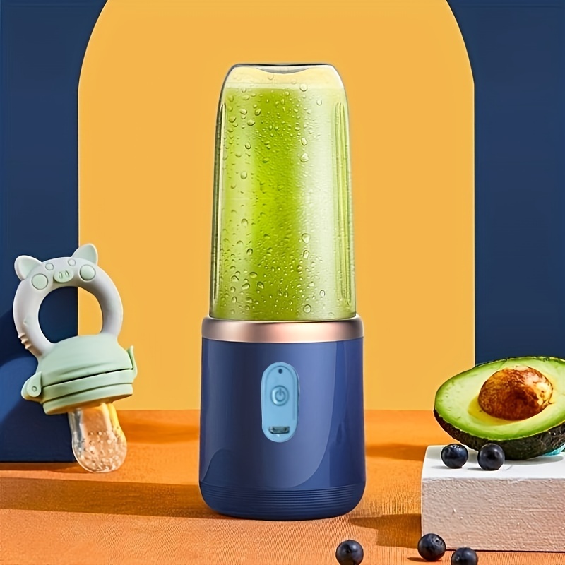 Portable USB Smoothie Blender Cup With 6 Blades - Wireless Mini Charging  Fruit Squeezer And Food Mixer With Ice Crusher