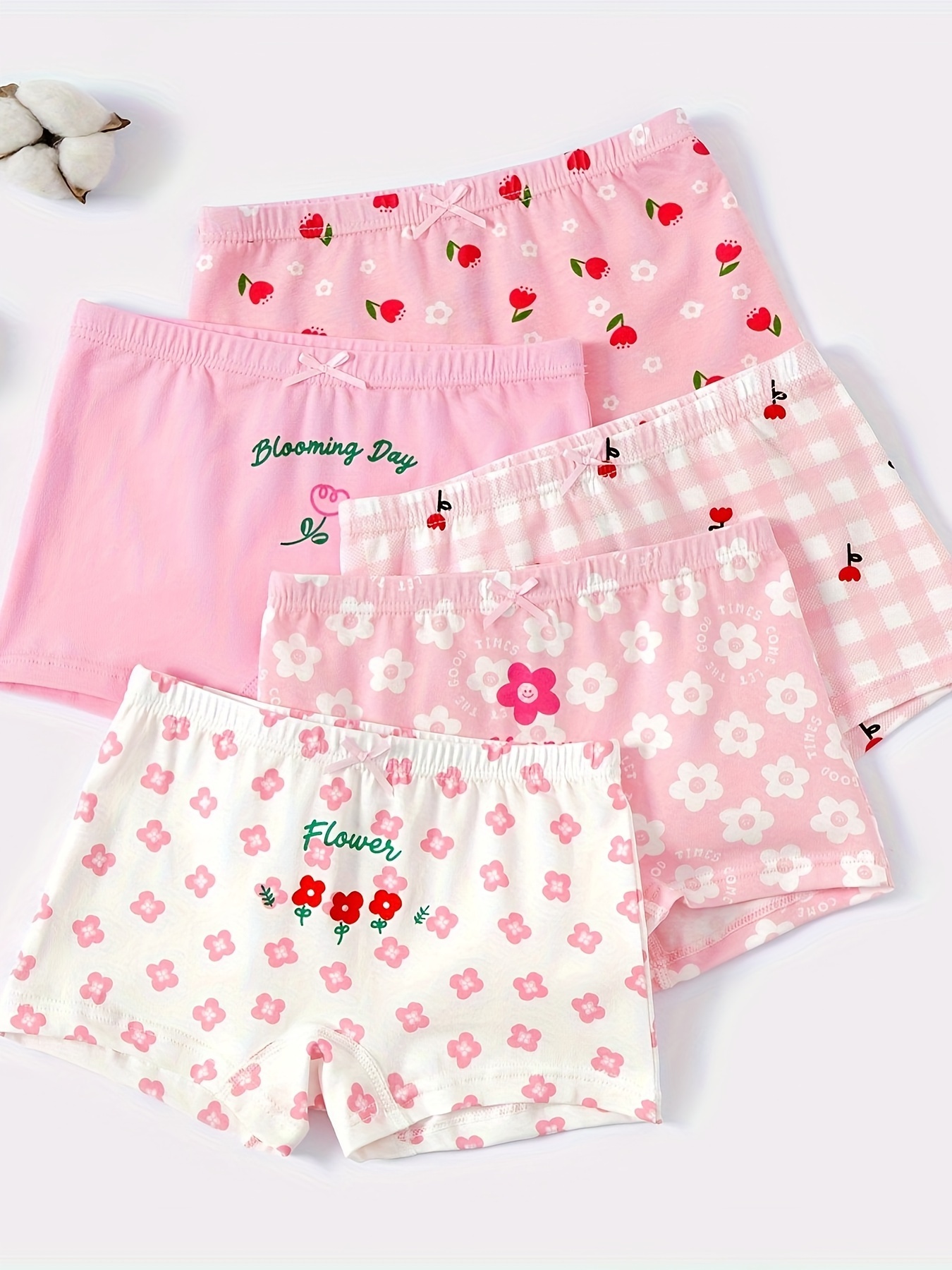 Girls Underwear Cotton Cute Random Pattern Breathable Boxers - Temu Canada