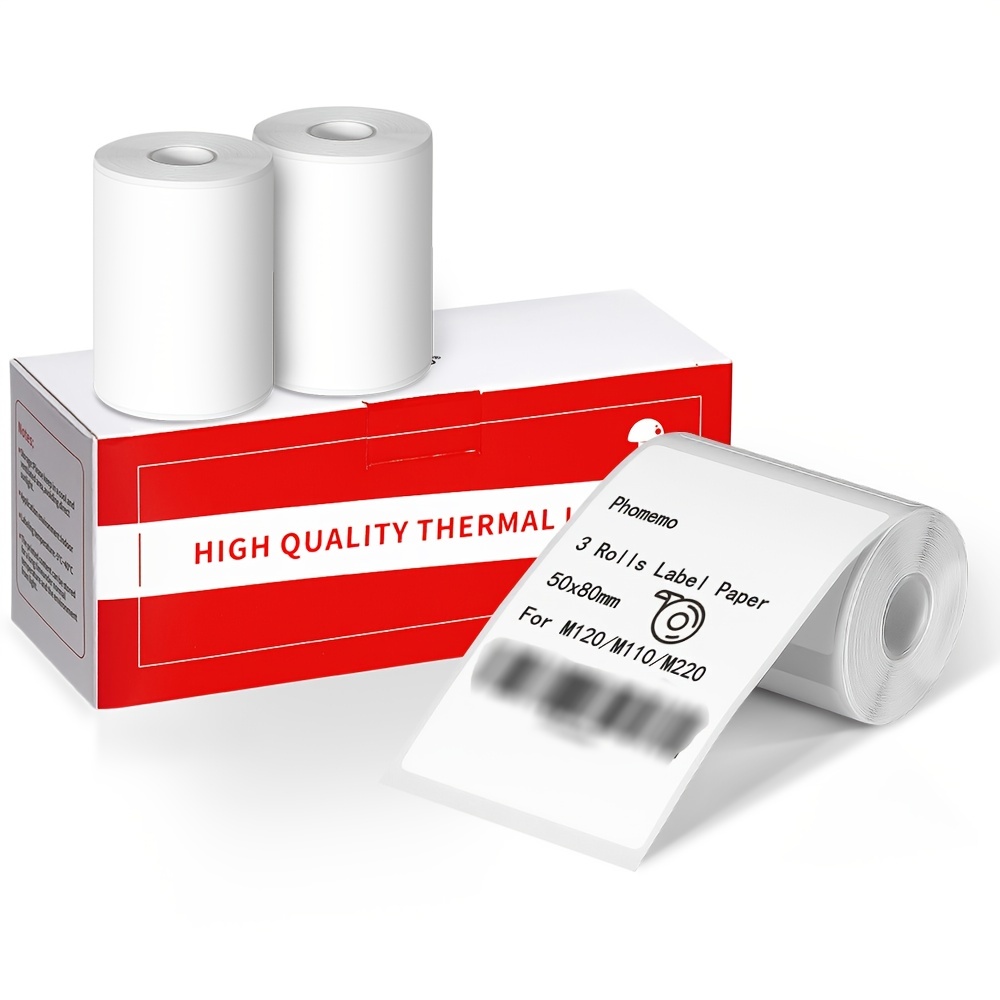 Etiquettes adhésives en rouleau 120x90mm papier mat blanc