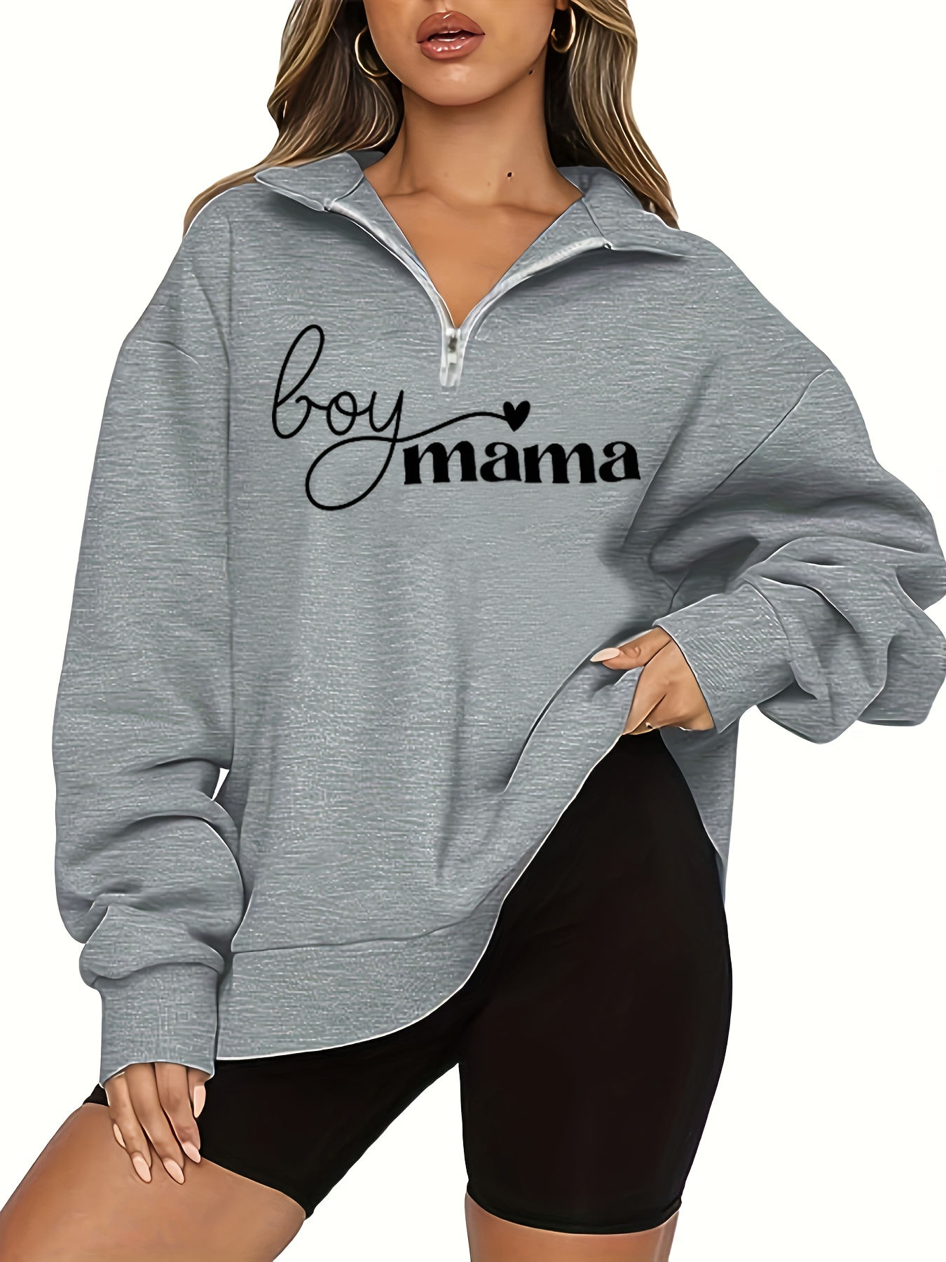 Mama half zip discount sweatshirt