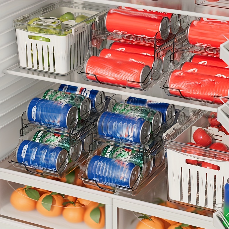 Fridge Box Holder Kitchen Clear Organiser Cupboard Food Storage Container  W/ Lid