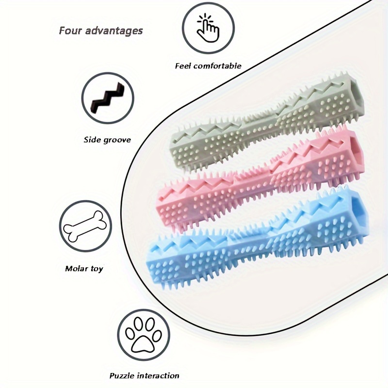 striped durable dog chew stick all breed dental health toothbrush toy for teeth cleaning massage Product details 2