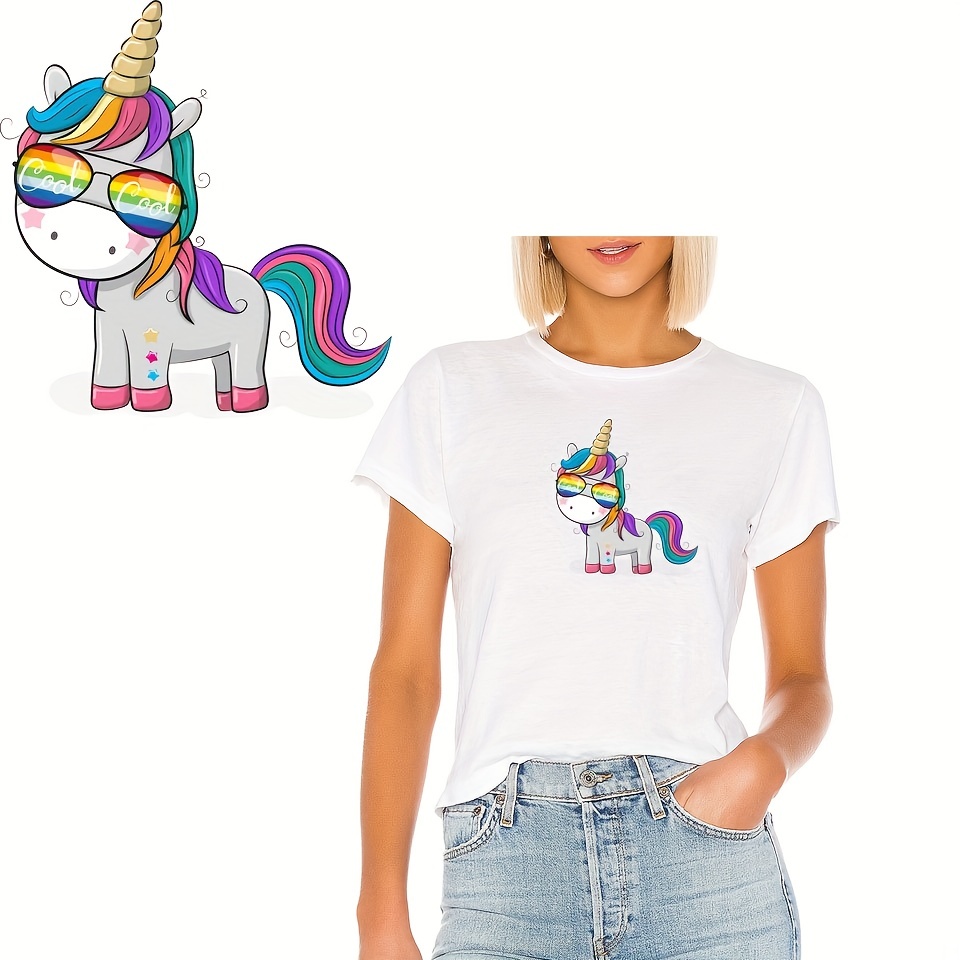 Set Unicorni Trasferibili Adesivi Personalizza Abbigliamento Fai da Te a  Casa per Bambini