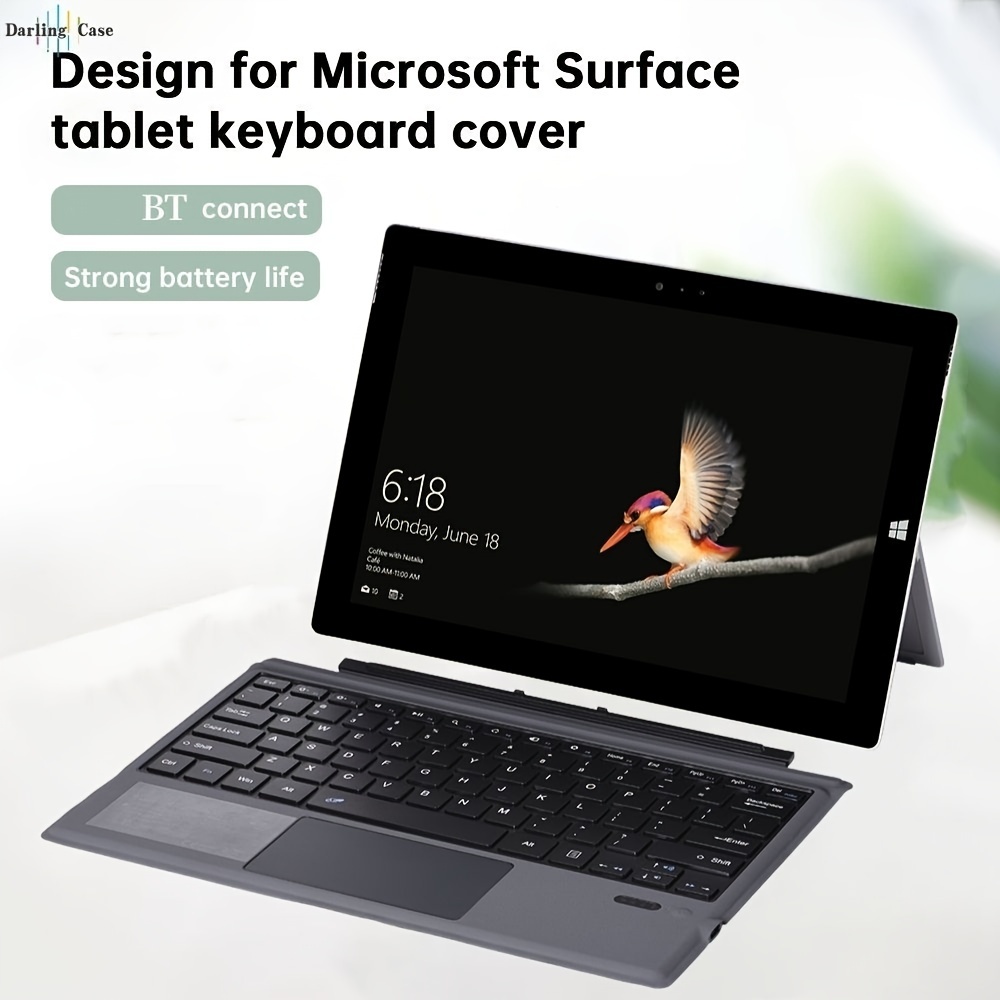 Darling Case Wireless Bt Keyboard Surface Pro 7/pro 6/pro - Temu Spain