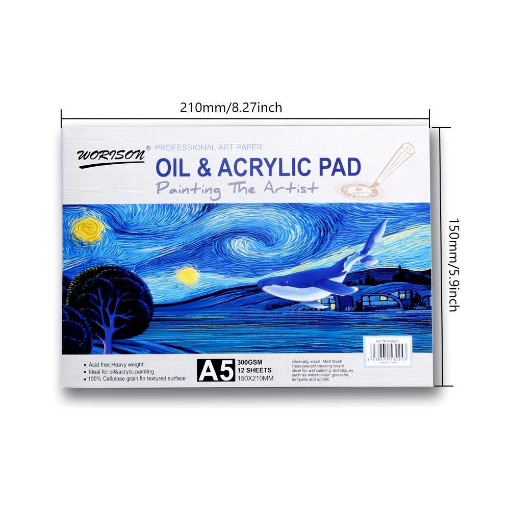 20 Sheet A5/A4/A3 Acrylic/Oil Paper for Drawing Painting Book For