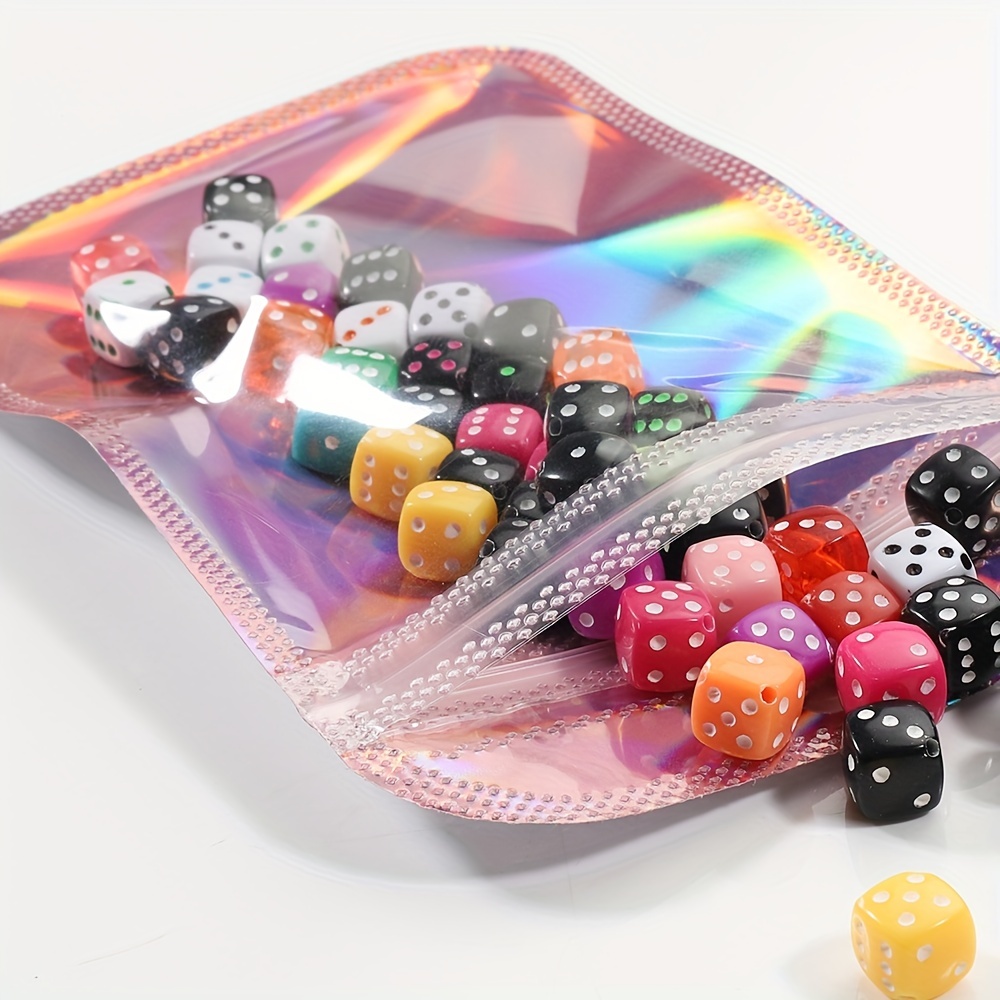 50pcs Iridescent Self Sealing OPP Bags Pouches Laser Iridescent Zip lock  Bag Resealable Packaging JewelryRetail Bag Pouches Bags - AliExpress
