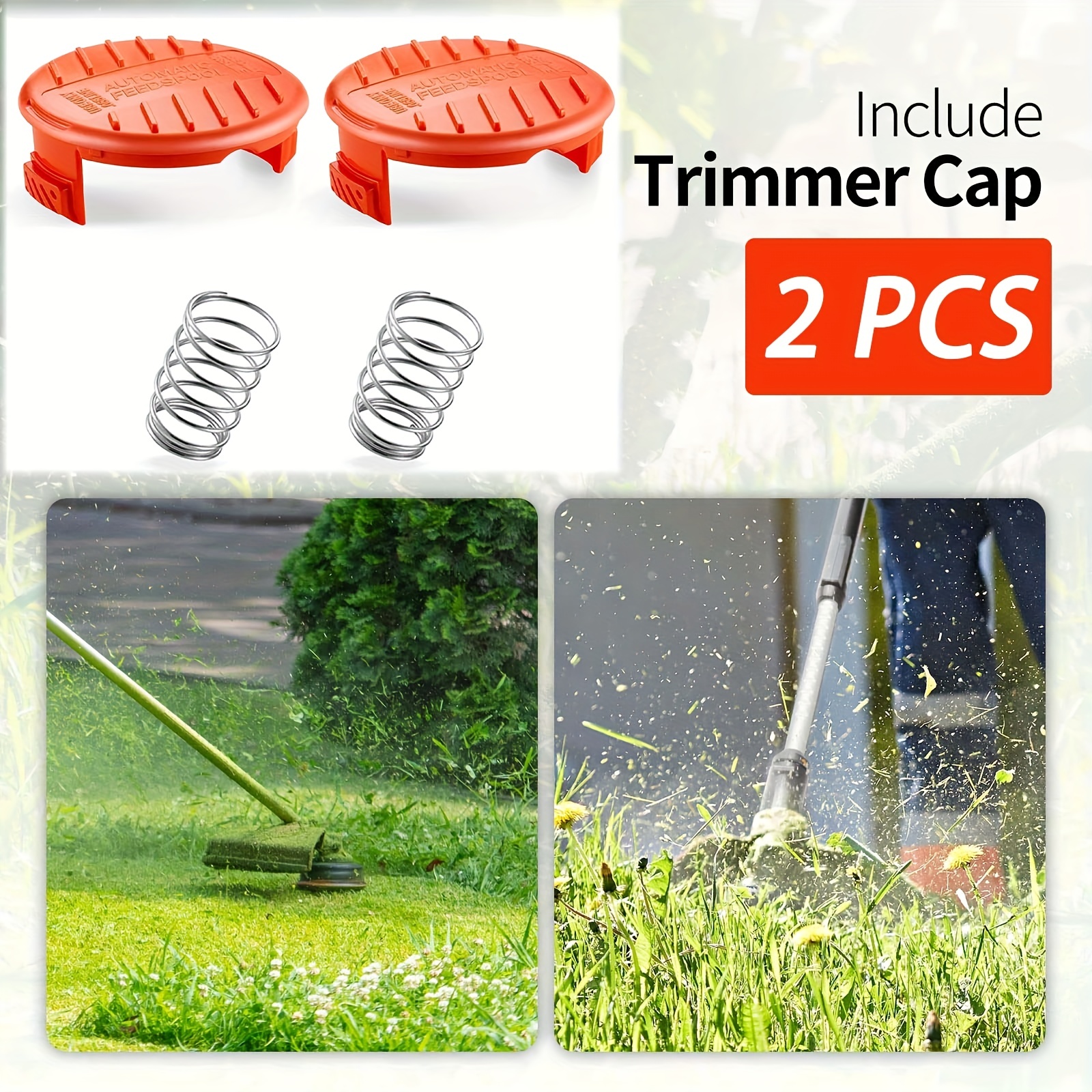 Trimmer Line Cap Spring for BLACK+DECKER Trimmer Replacement Spool Cap  Covers