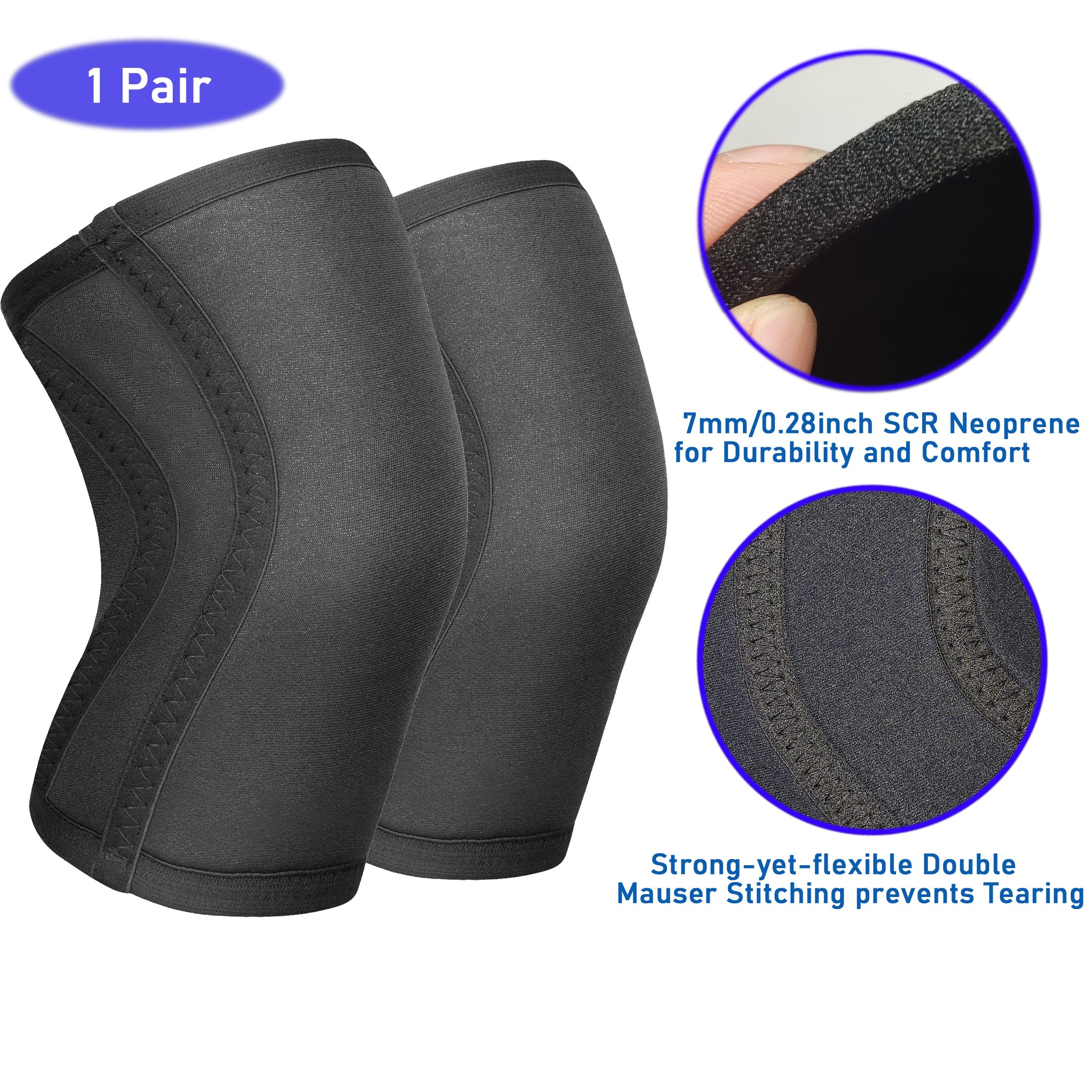 7mm Neoprene Thick Compression Knee Brace Support for