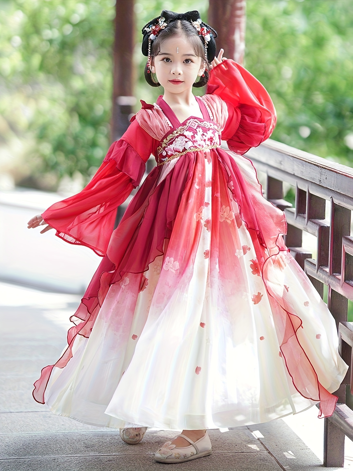 Disfraz de Hanfu con capucha para mujer, capa de gasa blanca