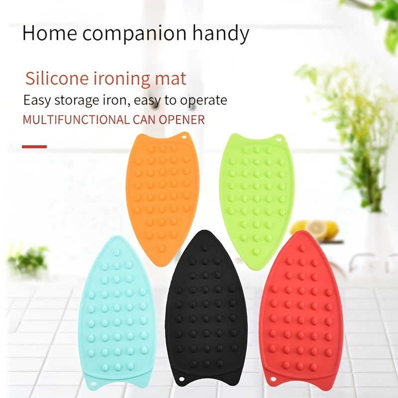  Silicone Anti Slip Iron Rest Pad, Iron Rest for Ironing Board  Portable Ironing Stand for Travel and Mini Quilting Iron Use Hot Safety  Protection Ironing Rest Pad (Red): Home & Kitchen
