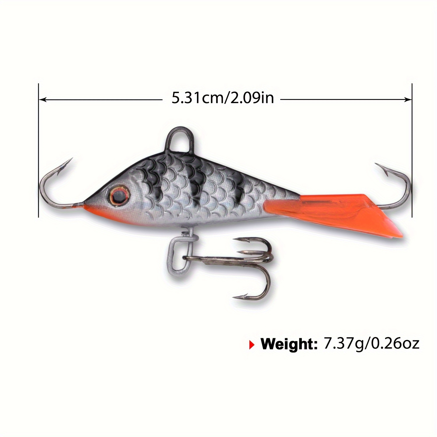 Ice Fishing Jigs With Treble Hook And Single Hook For - Temu Canada