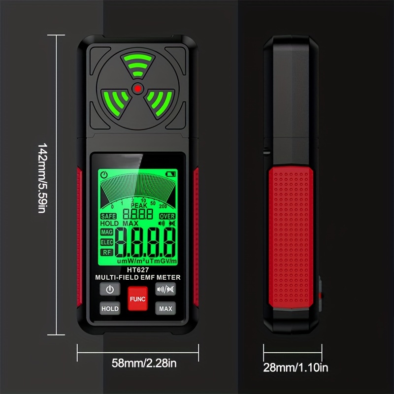 Détecteur Portable De Radiations électromagnétiques EMF 3-en-1 - Marque HABOTEST - Neuf