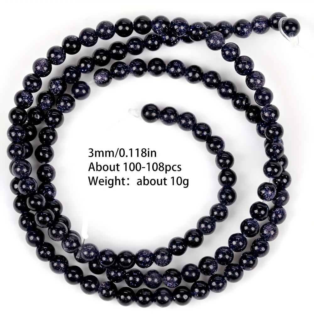 3mm black beads - 10g