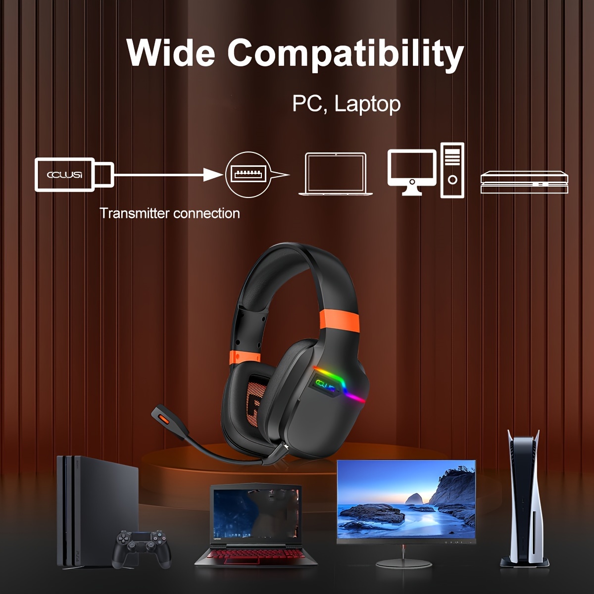 CASCOS AURICULARES CON Microfono para PC PS4 Ordenador Gaming