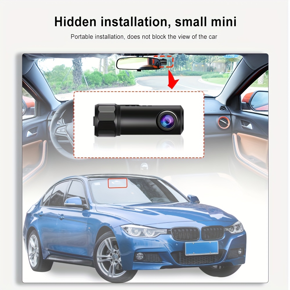 Car Dash Cam 1080p Speed Coordinates Wifi Car Dash Camera Mini Hidde Full  Hd 1080p - Temu