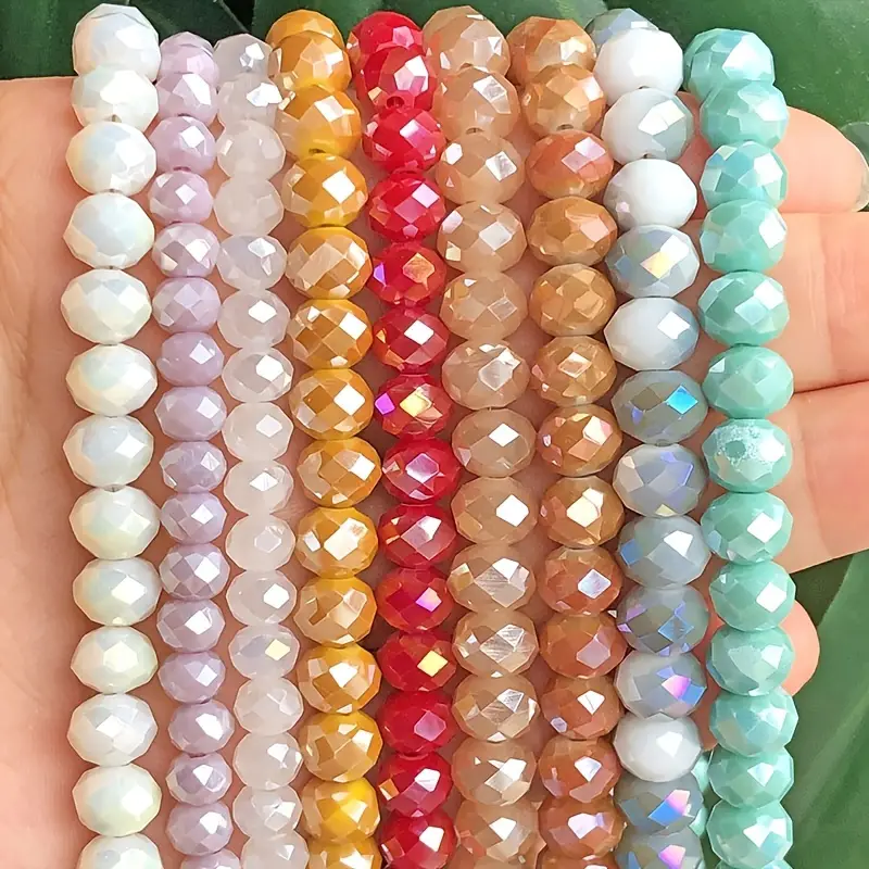 700Pcs Spacer Beads, Crystal Beads, Rhinestone Beads,Charms Beads for  Jewelry Making, Bracelet Pendants,10 Colors (8mm-10colors)