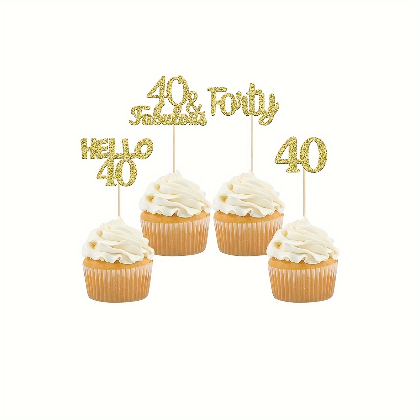 Regalos de cumpleaños de 40 años para mujer, que incluyen corona/tiara,  banda, adorno para pastel y velas de cumpleaños de 40 años; decoraciones de