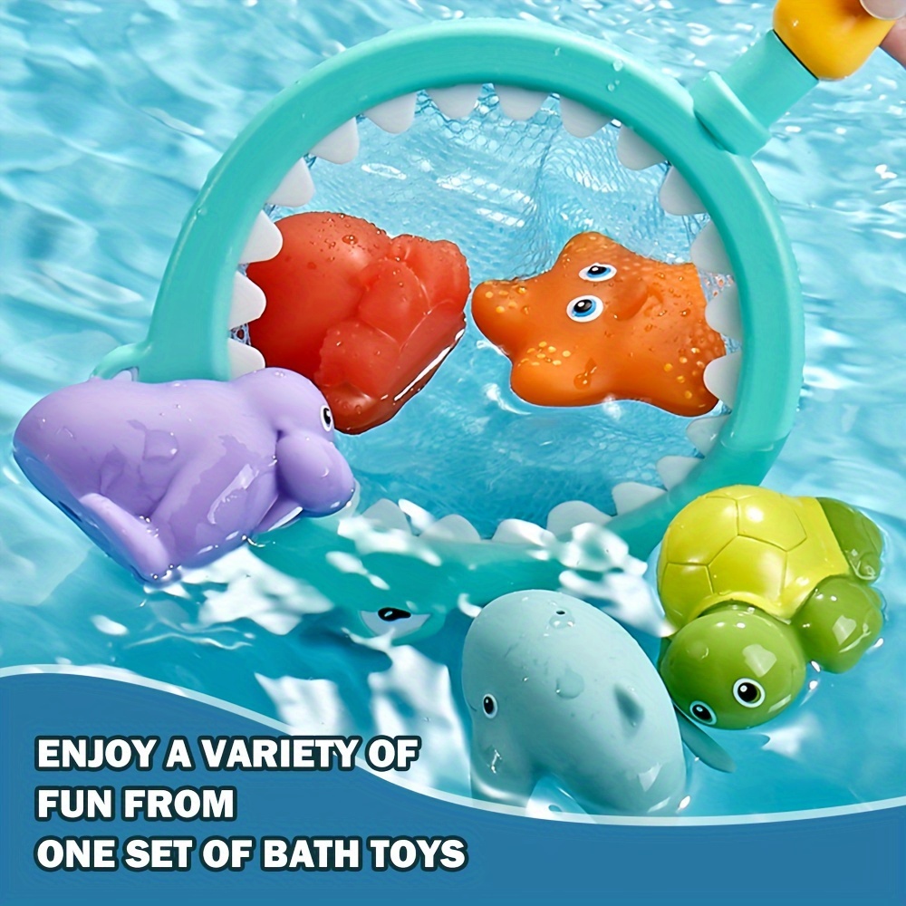 Bath Toys Water Shower Color Changing Floating Shark Fishing - Temu New  Zealand