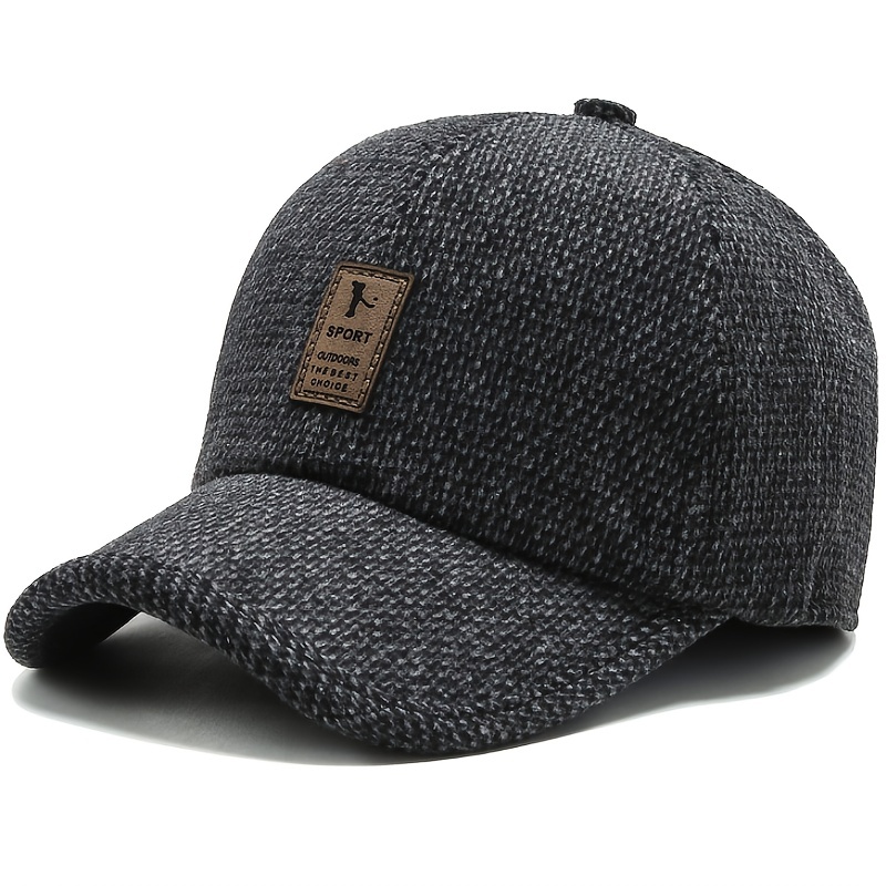 Men's Winter Ear Protection Baseball Cap - Windproof Thick Warm Cap
