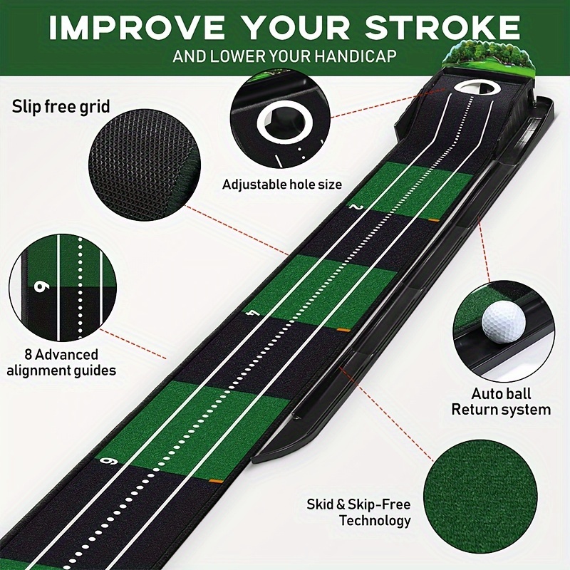 Durable Velvet Crystal Mini Golf Putting Mat