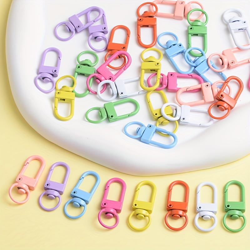 100Pcs Plastic Keychain Clips for Crafts - Lobster Claw Clasps for  Keychains for Crafts Plastic Keychain Clip for Backpack - Clip Keychain  Hooks