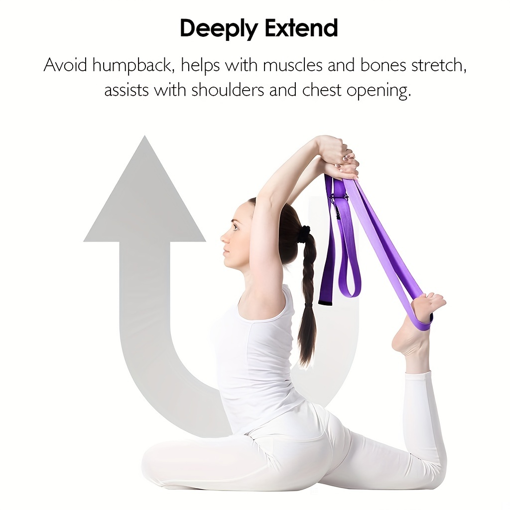 Wearslim Yoga Strap, Adjustable D-Ring Buckle Cotton Exercise Strap for  Holding Poses, Stretching, Improving Flexibility & Maintain Balance -  Size(L: