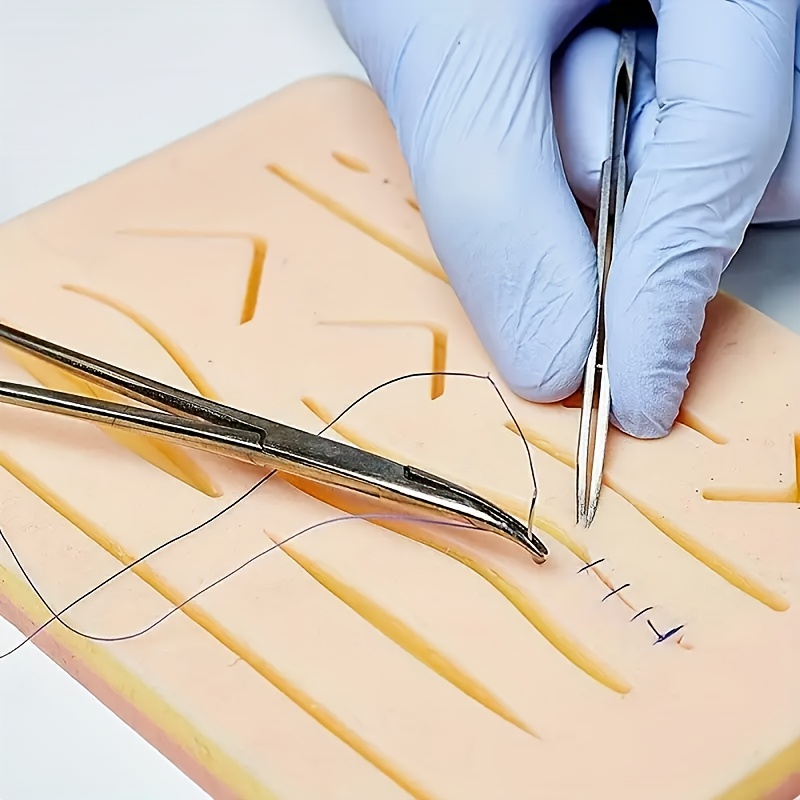 La pratique de suture de silicone Kit avec le tampon de plat