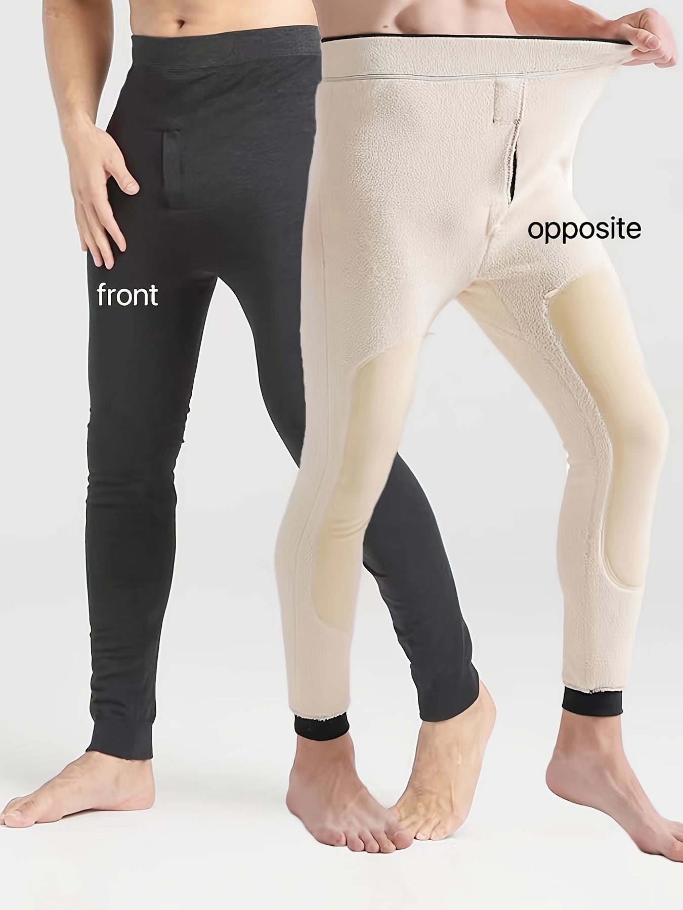 Pantalones Térmicos Hombre Leggings Material Cálido Forro - Temu