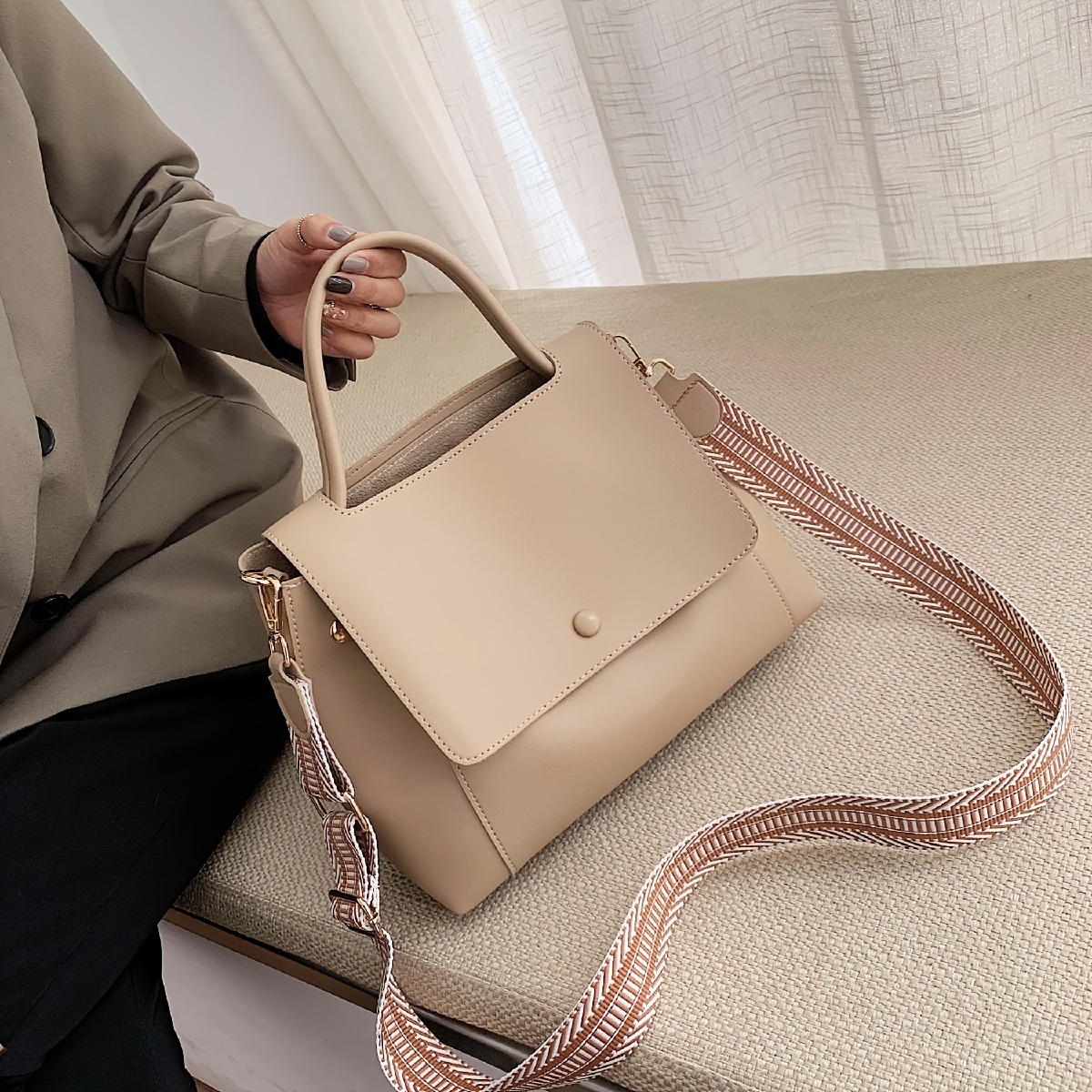 Nubuck PU Leather Flap Crossbody Bags For Women Vintage Big Capacity  Shoulder Bag Wide Strap Luxury Handbags Women Bags Designer - AliExpress