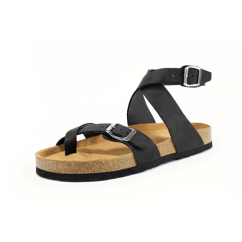 Cross strap hot sale footbed sandals