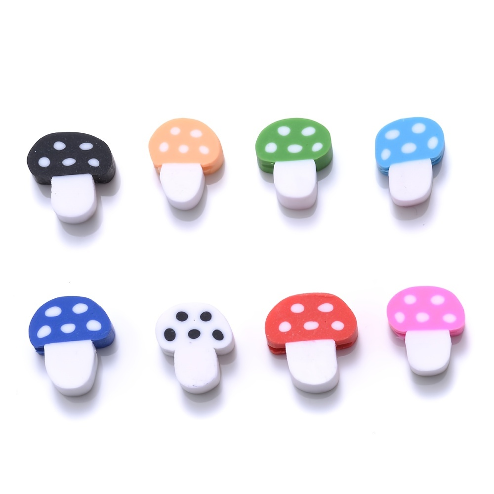 Polymer Clay Colorful Mushroom Beads