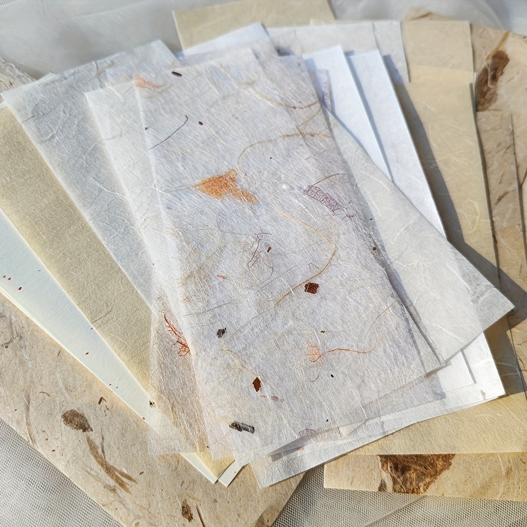 

30pcs, Flower Leaf Texture Mix Material Handmade Paper Junk Journal Planner Scrapbooking Vintage Decorative Diy Craft Background Paper
