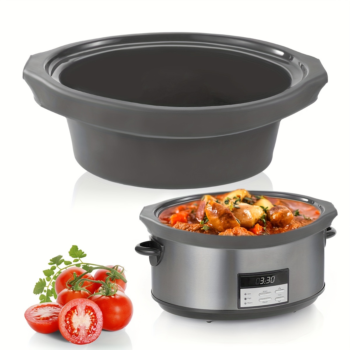 8qt Oval Slow Cooker Liner,, Reusable Silicone Divider Insert, Dishwasher  Safe And Bpa-free, Kitchen Gadgets, Kitchen Accessories - Temu Philippines