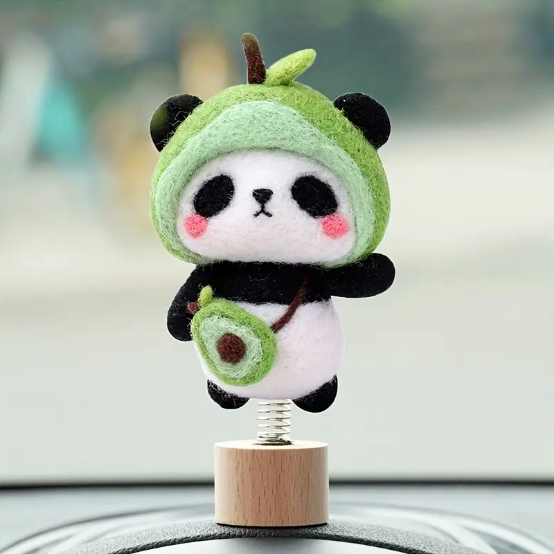 Panda Wool Felt Diy Kit Create Handmade Pendant - Temu