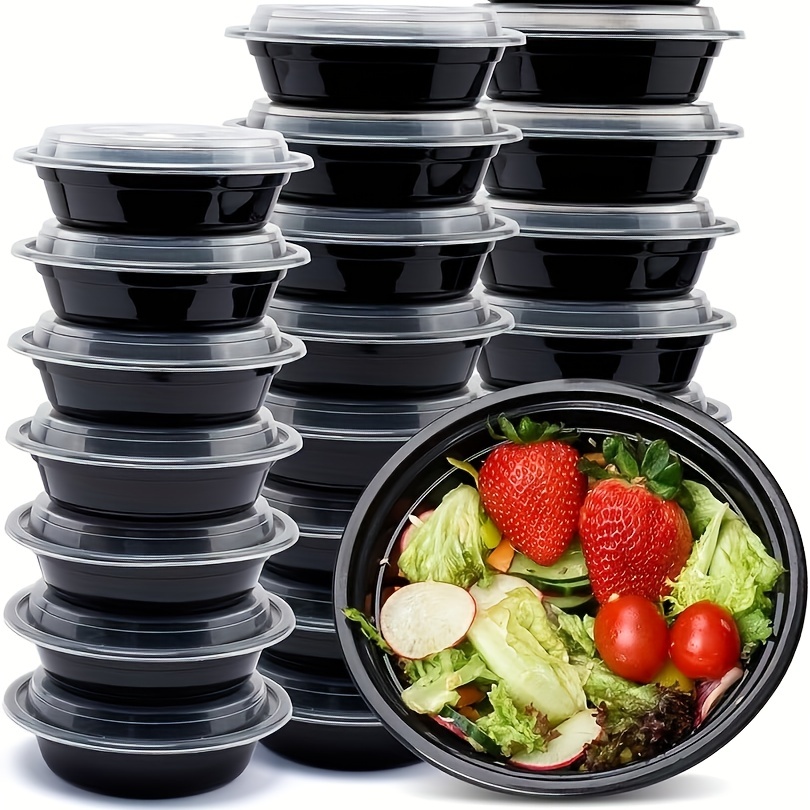 Meal Prep Containers - Reusable Plastic Containers with Lids - Disposable Food  Containers Meal Prep Bowls - Plastic Food Storage Containers with Lids - Lunch  Containers by , 60 Pack 