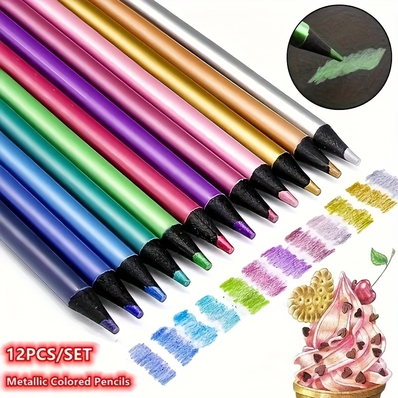 Brutfuner 12pcs Macaron Colored Pencils Soft Wood Color Pencil