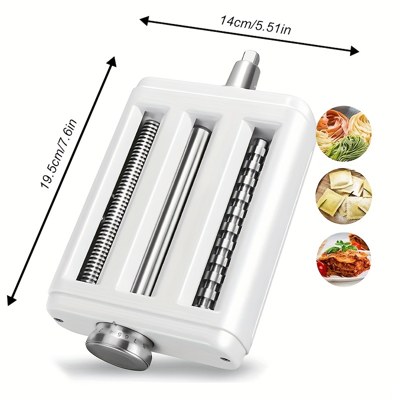 Pasta Maker 3-in-1 Attachment for KitchenAid Stand Mixers, Including  Fettuccine and Spaghetti Cutter, Pasta Sheet Roller, Pasta Maker  Accessories and
