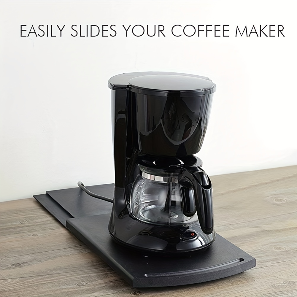 Appliance Slider, Wooden Sliding Tray for Coffee Maker, Coffee Pot Slider  for Co