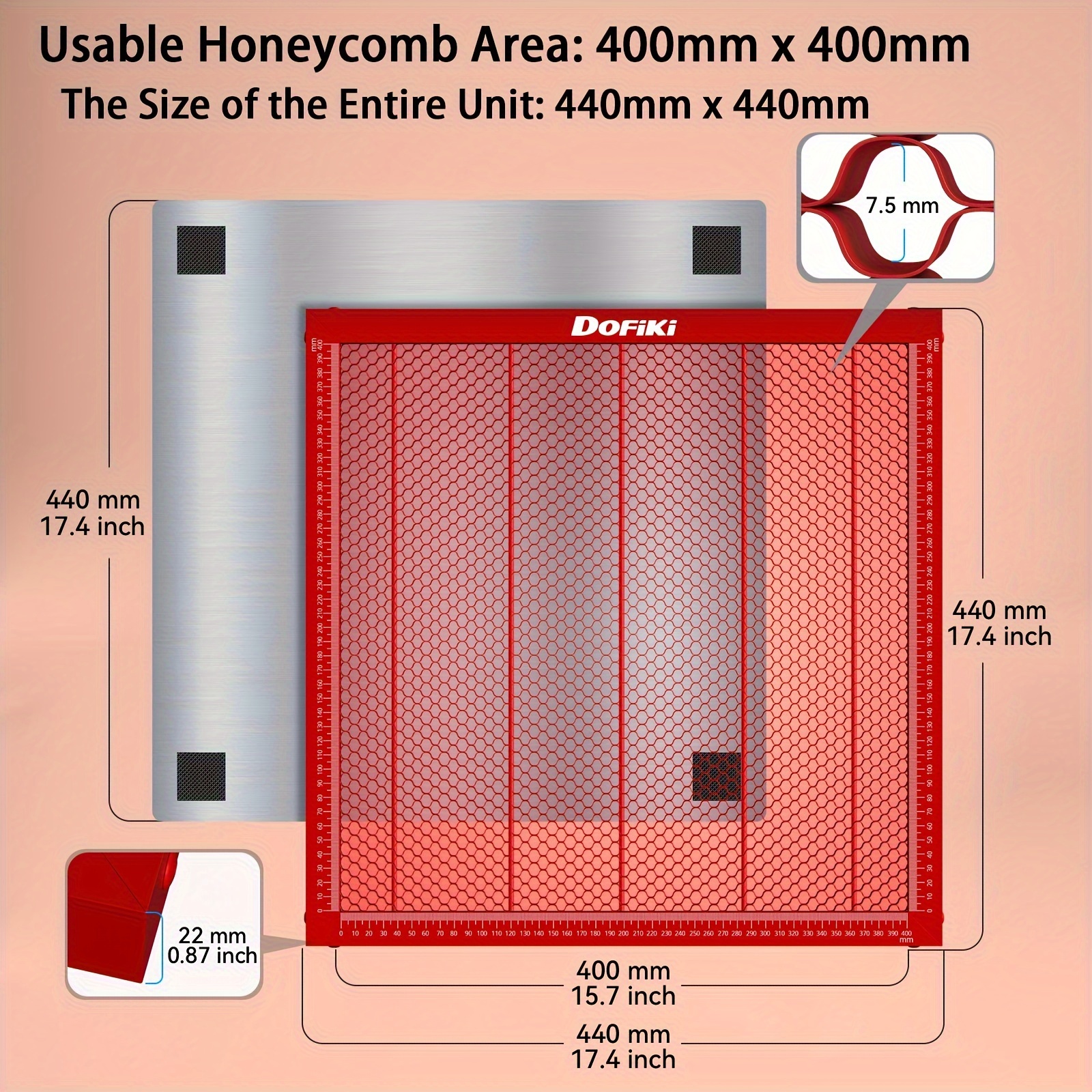 Honeycomb Laser Bed, 400 X 400 X 22 Mm Laser Working Table, Metal Honeycomb  Cutt