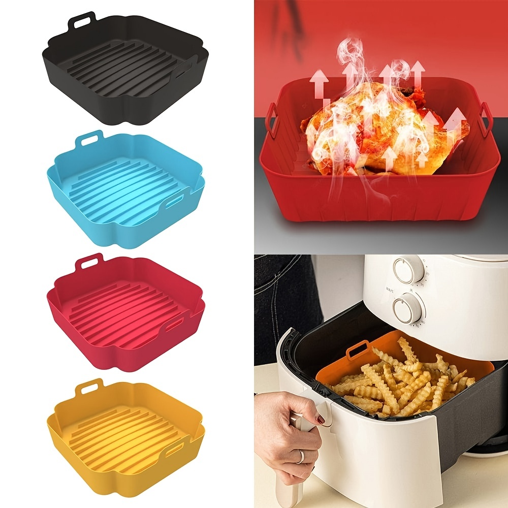 Cooking Square Silicone Pot Baking Basket For Air Fryer Replacement Liners