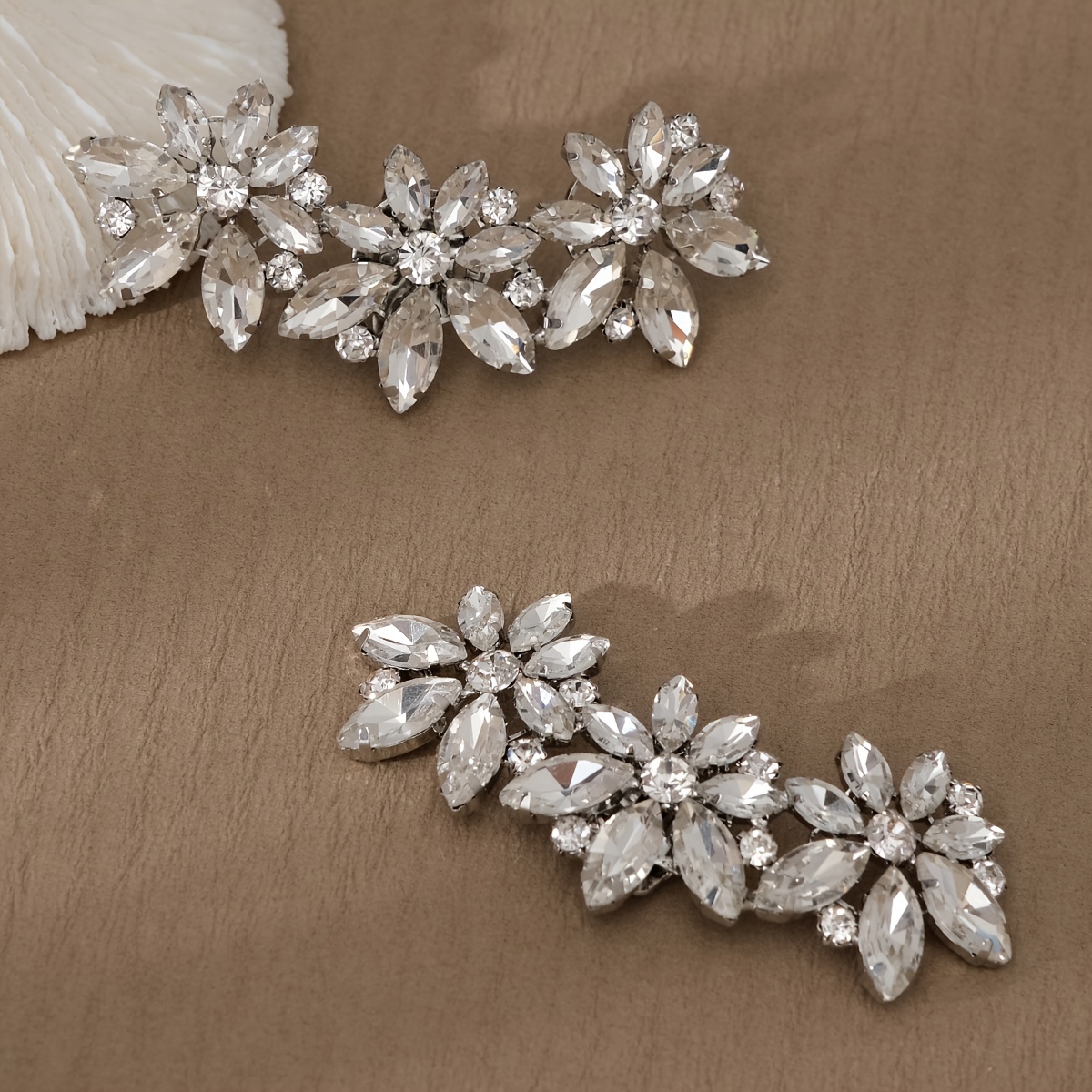  Silver Color Rhinestone Shoe Clips (2 pcs), Clips for Shoes,  Shoe Accessories : Handmade Products