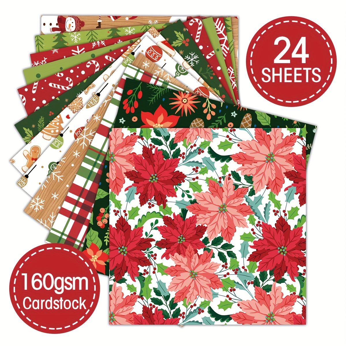  ZAKHSE Christmas Cardstock Paper,A5 Sized Scrapbook Paper  Pad,32 Sheets Single-Sided Wreath Pine Cone Pattern Paper,Decorative Craft  Paper Photo Album Background DIY Card Making Scrapbooking Supplies : Arts,  Crafts & Sewing