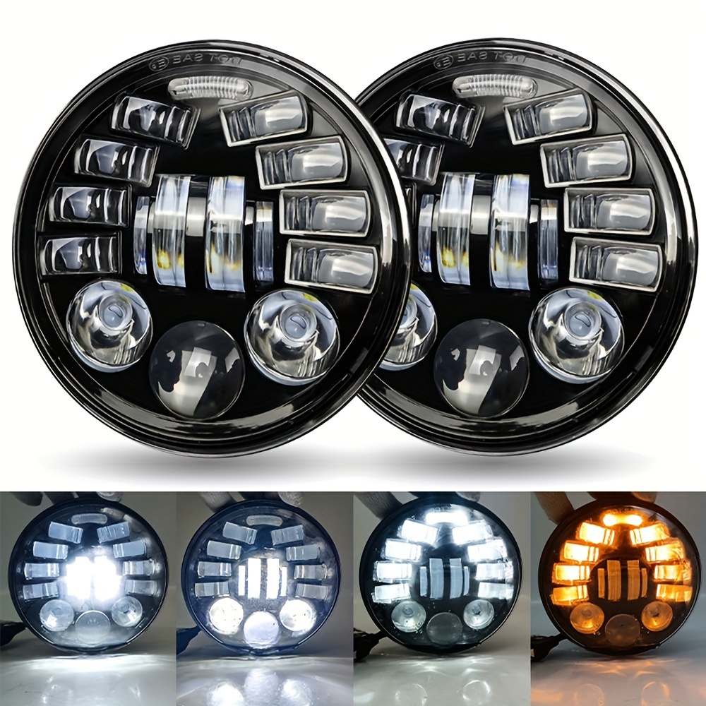 5-3/4 5.75 Led Headlight With White Drl Driving Headlight For Harley  Davidson Sportster Iron 883 Dyna Indian Scout
