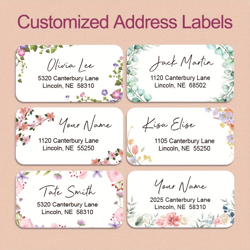 

Customized Address Labels With Exquisite Sunflower And Daisy Designs - Perfectly Personalized Mailing Stickers For Wedding Invitations, Special Occasions, Featuring Self-adhesive Backing