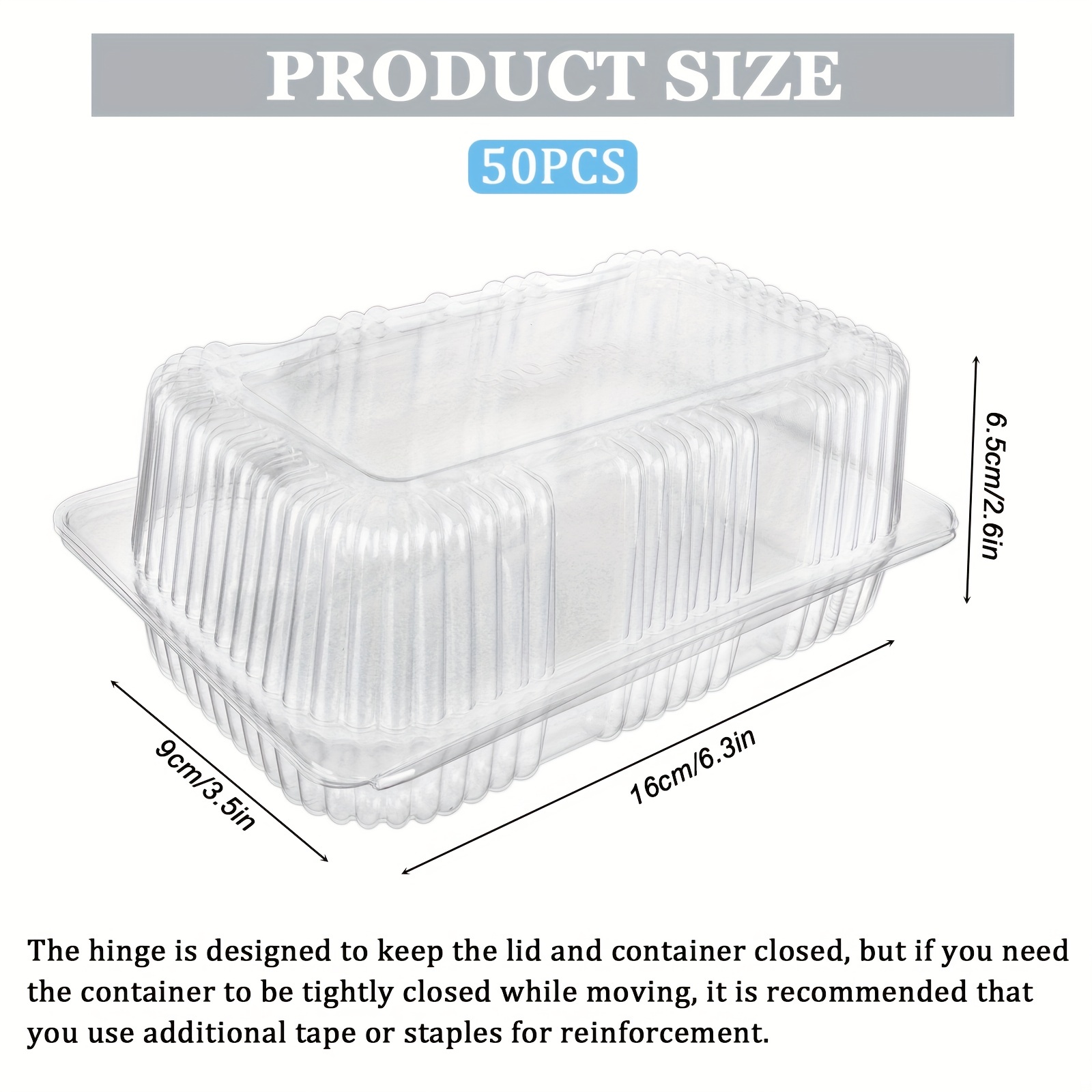 Clamshell Take Out Tray Durable Plastic Hinged Food - Temu