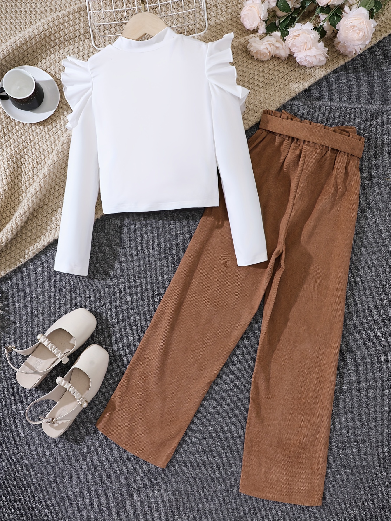 Pantalon avec outlet ceinture noeud