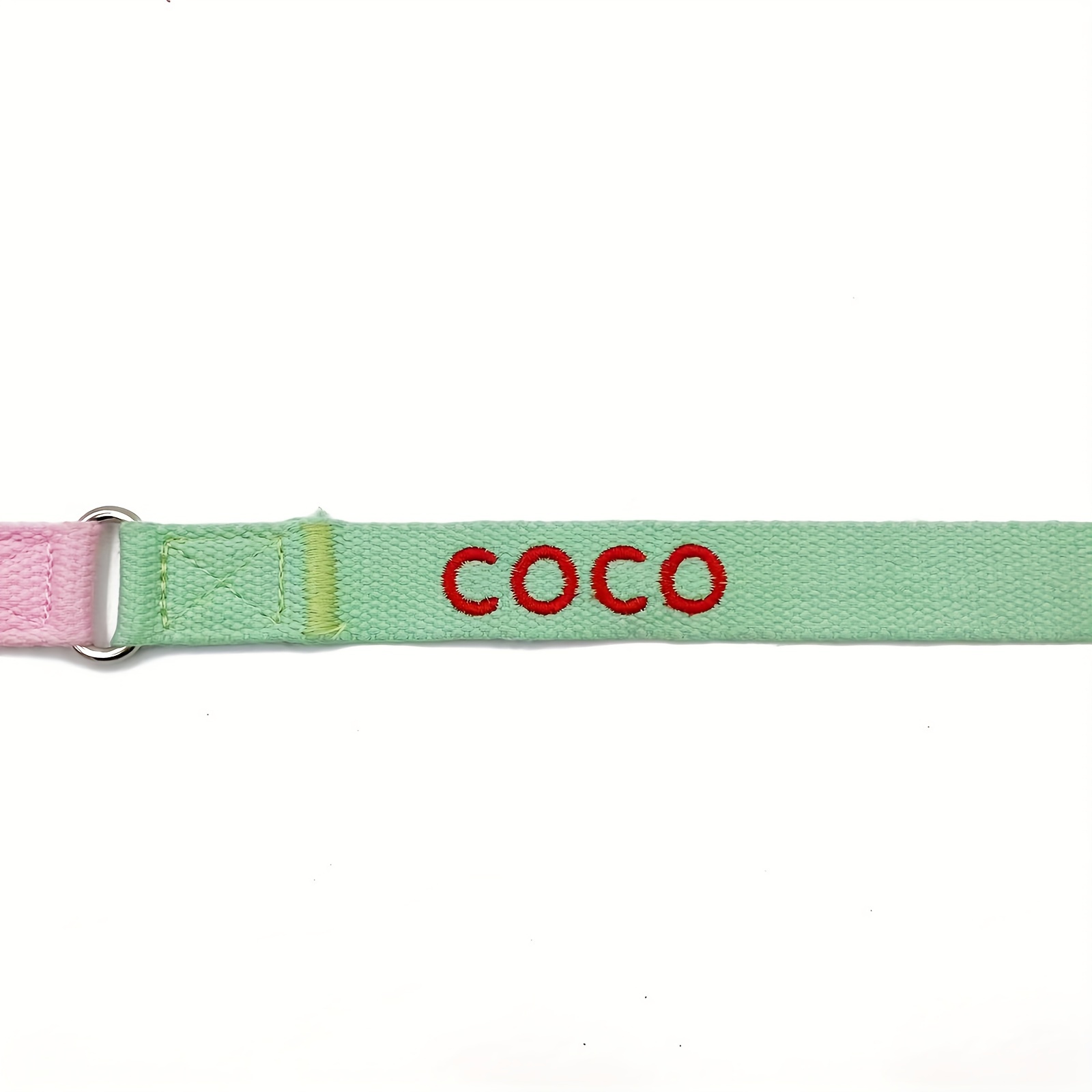 Customized Green Pet Dog Collar Rope Set Red Thread Embroidered Pet Name  Phone Number - Temu Austria