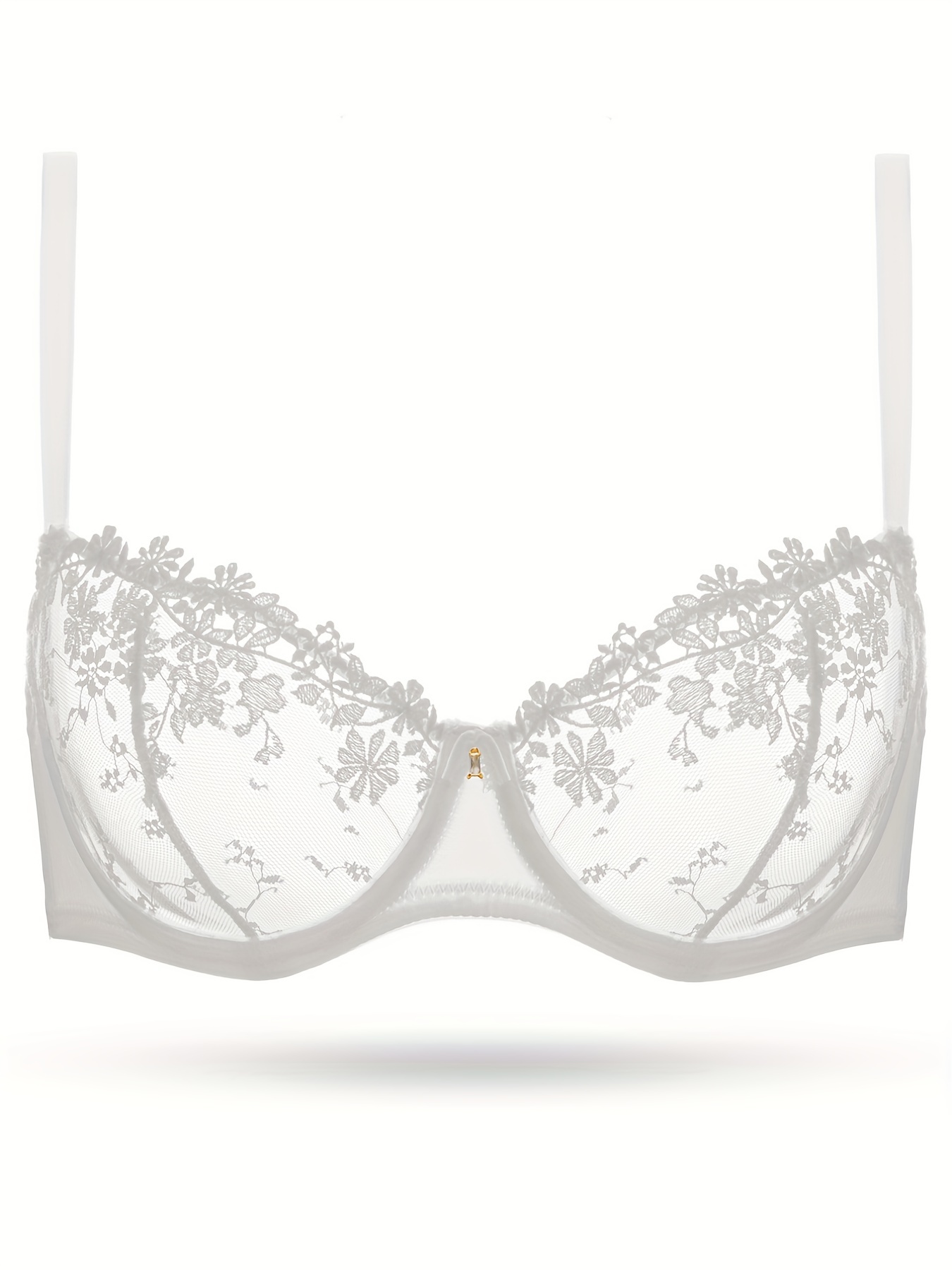 Wingslove See Through Unlined Sheer Transparent Mesh Breathable Bra