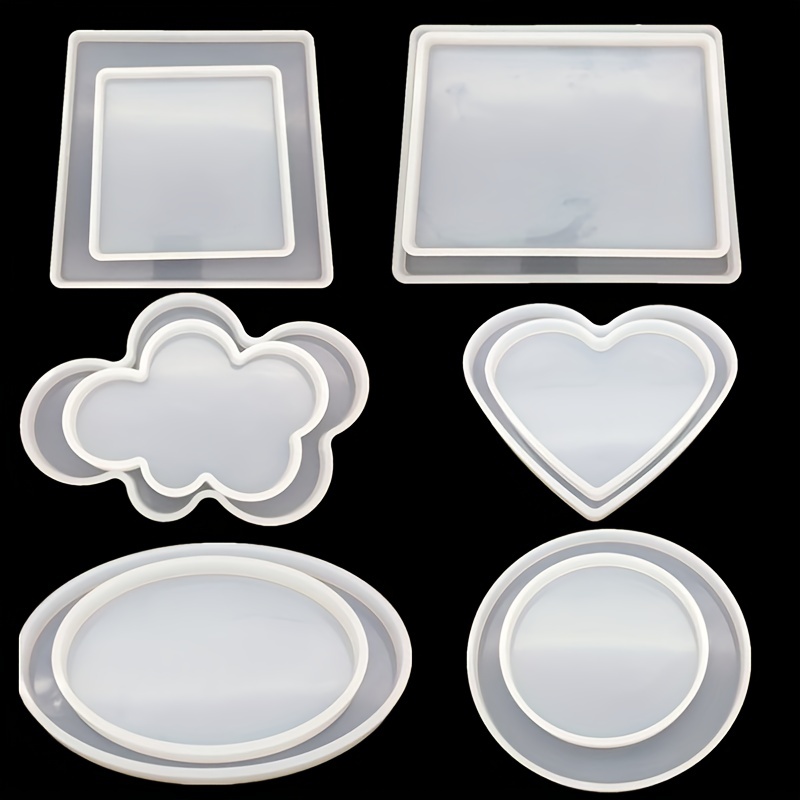

1pc Diy Glue Pressure Plate Set Table Hand-made Silica Gel Mold Cloud Heart-shaped Oval Mold Base
