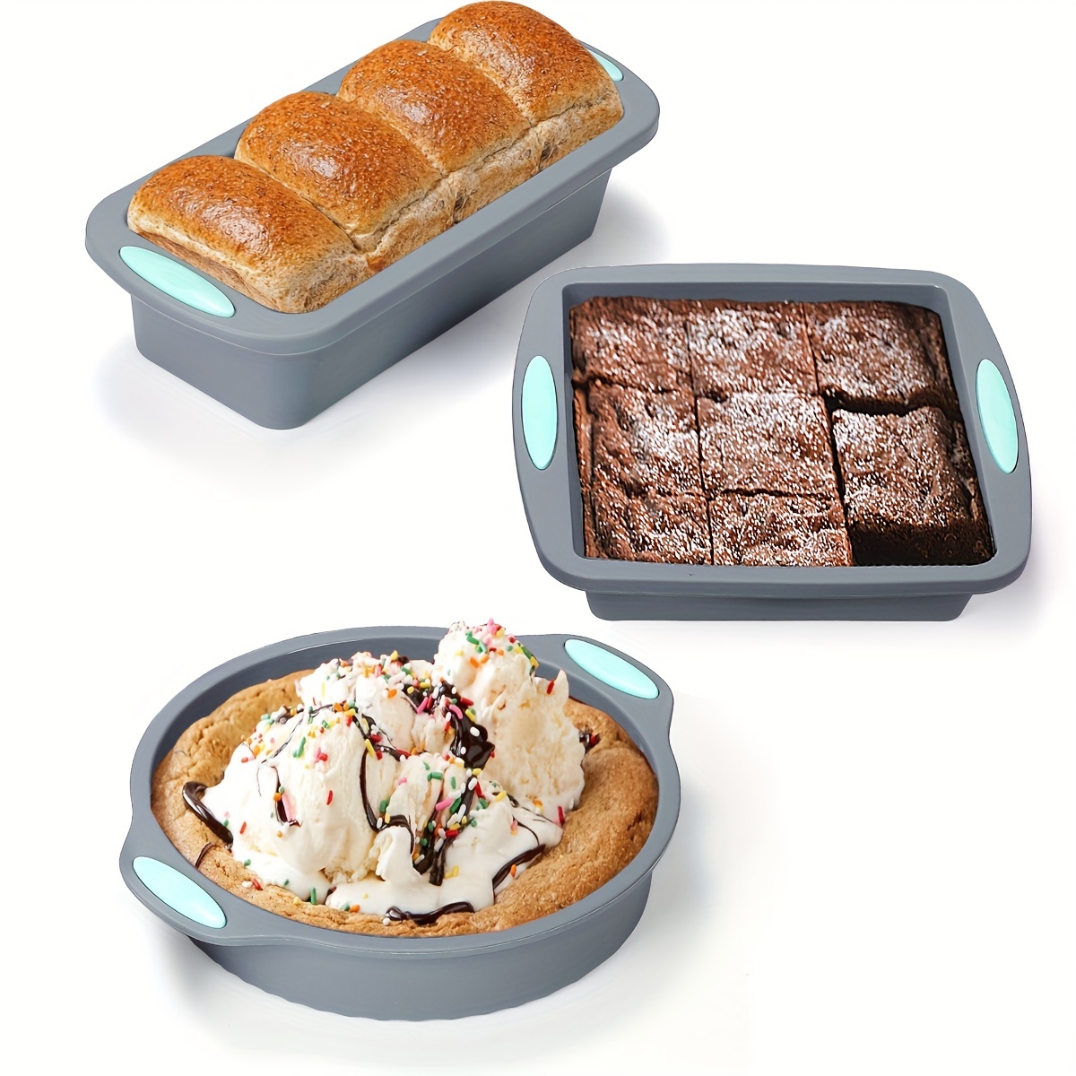 

3/29/73/78pcs, Silicone Baking Pan Set, Cake Pan, Loaf Pan And More, Baking Tools, Kitchen Gadgets, Kitchen Accessories